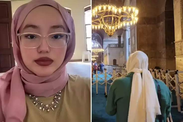 Camiye gidip video çeken kadının sözleri tartışma yarattı: Buralar neden böyle