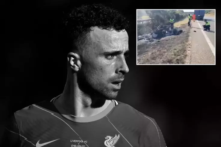 Araba küle döndü Jota’nın hayatını kaybettiği kaza yerinin görüntüleri ortaya çıktı