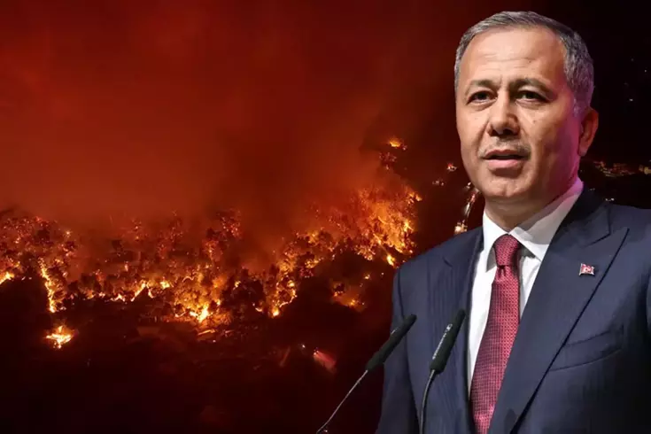 Bakan Yerlikaya: 65 orman yangınıyla ilgili 44 kişi gözaltına alındı, 10 kişi tutuklandı