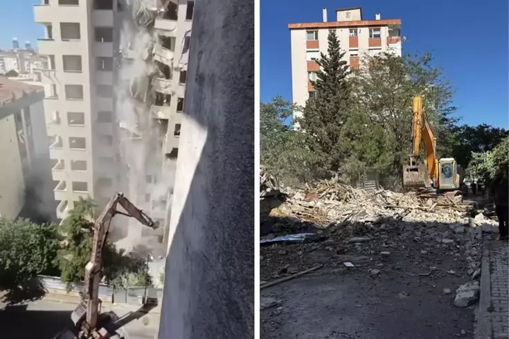 Maltepe’de yıkım sırasında 11 katlı bina çöktü