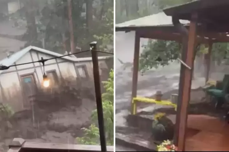 Teksas’ta mahalleler nehre döndü, evler oyuncak gibi sürüklendi