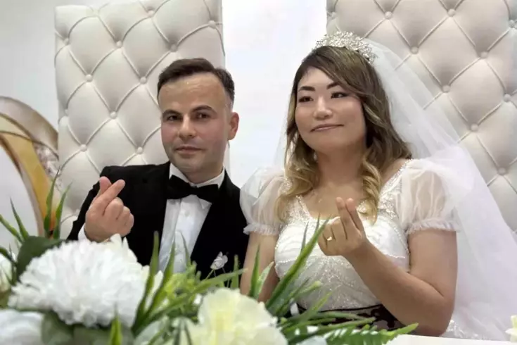 Japonya’dan Düzce’ye gelin geldi 13 bin kilometrelik aşk