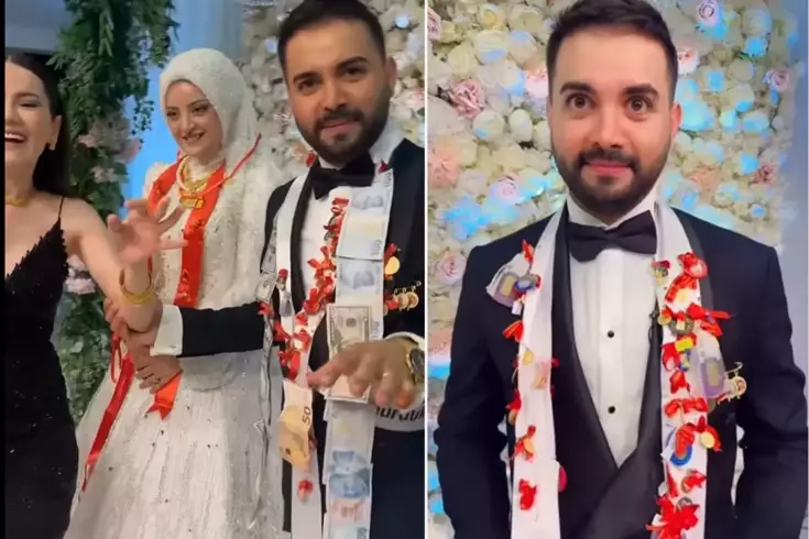 Kadir Ezildi’nin görkemli düğününde adeta altın yağdı