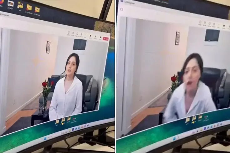 İş görüşmesinde olduğunu unutan genç kız, ayağa kalkınca olanlar oldu