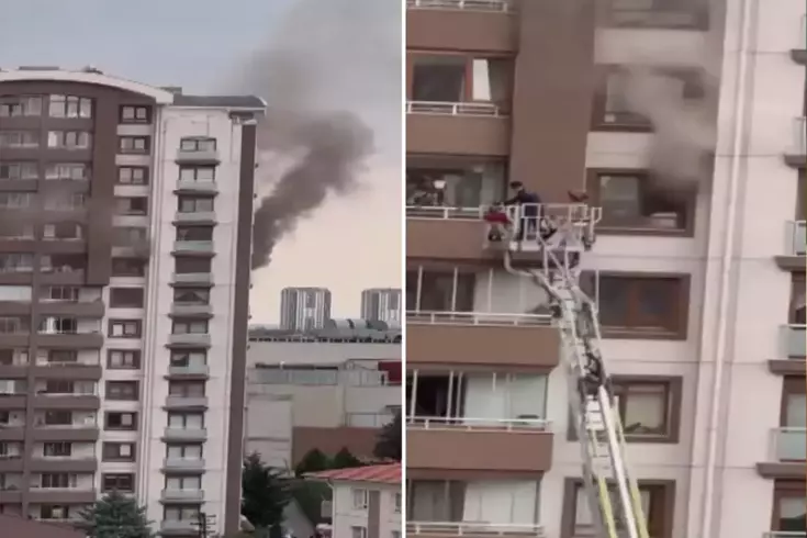 Ankara’da bir binada yangın Mahsur kalanlar var