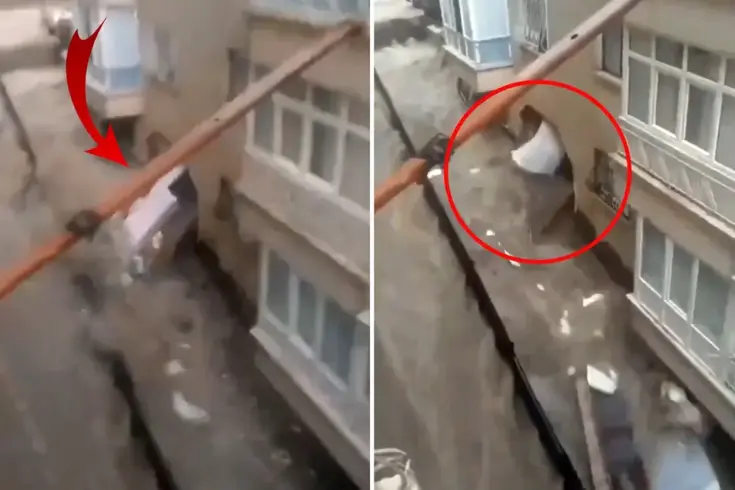 Ankara’da selin şiddetini en iyi anlatan görüntü Sular, evin duvarını patlattı