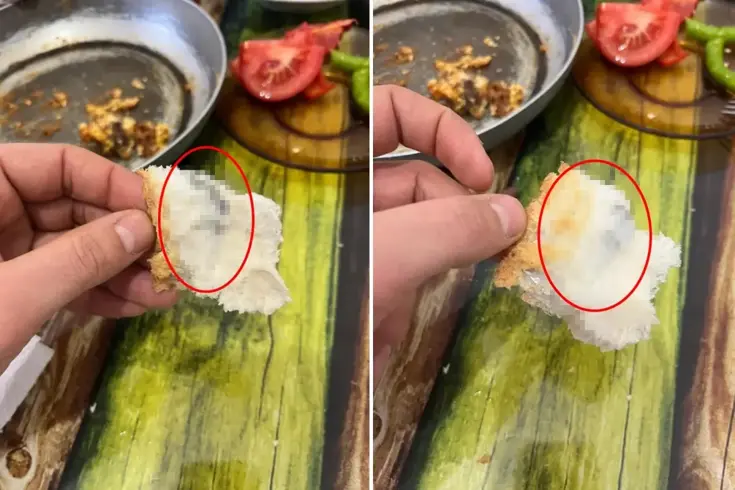Fırından aldığı ekmeğin içinden jilet çıktı