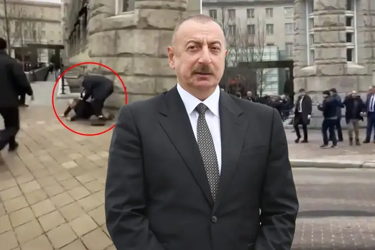 Yer: ABD Aliyev’e yönelik protesto sırasında arbede çıktı