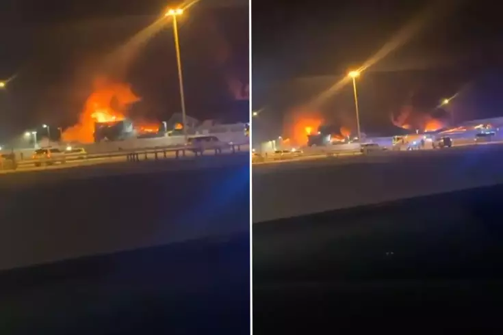 Bahreyn’deki ABD üssü alev alev yandı