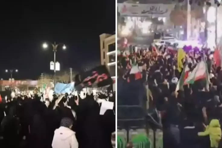 Tahran’da binlerce kişi sokaklara indi