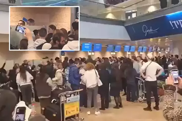 Ülkeden kaçmaya çalışan İsrailliler, Ben Gurion Havalimanı’nda kargaşa çıkardı