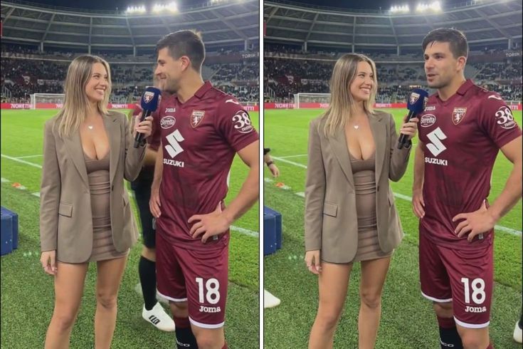 Ünlü golcü, kadın muhabirin güzelliği karşısında afalladı ama gerçek başka çıktı