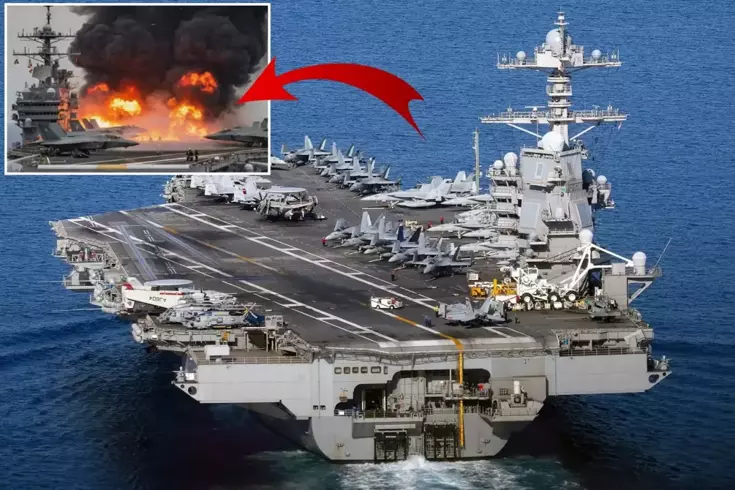 Yangın 30 saat sürmüştü ABD’nin dev gemisinin nerede oldu ortaya çıktı