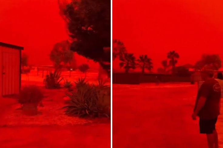 Kıyamet alameti gibi, Avustralya’da gökyüzü kan kırmızıya boyandı