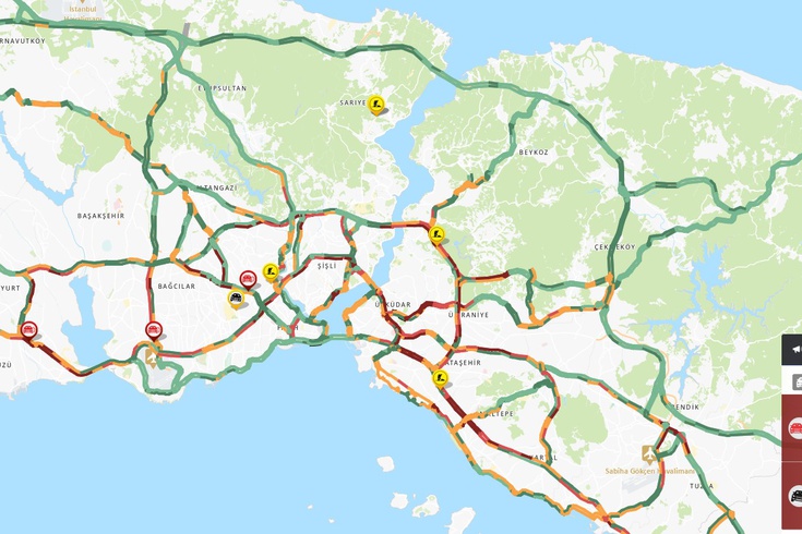 İstanbul'da yağış sonrası trafik yoğunluğu yüzde 71'e ulaştı