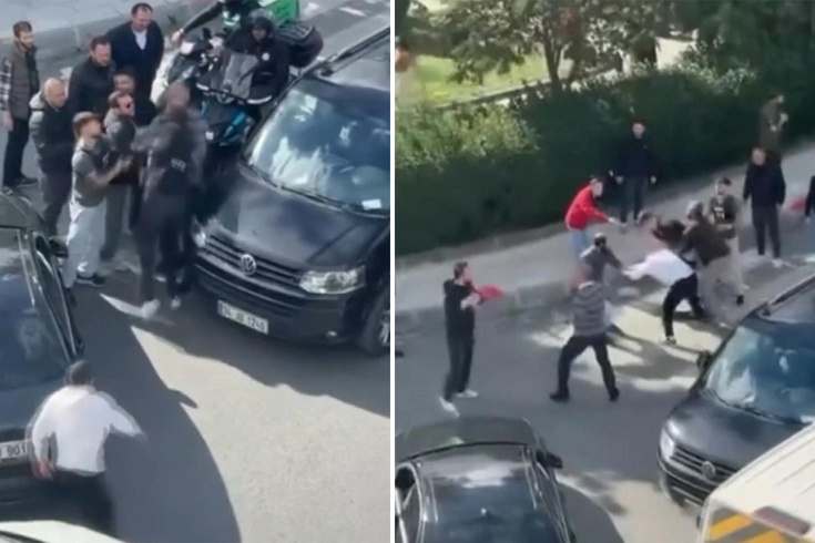Sürücülerin yol verme kavgası kamerada! Ortalık boks ringine döndü