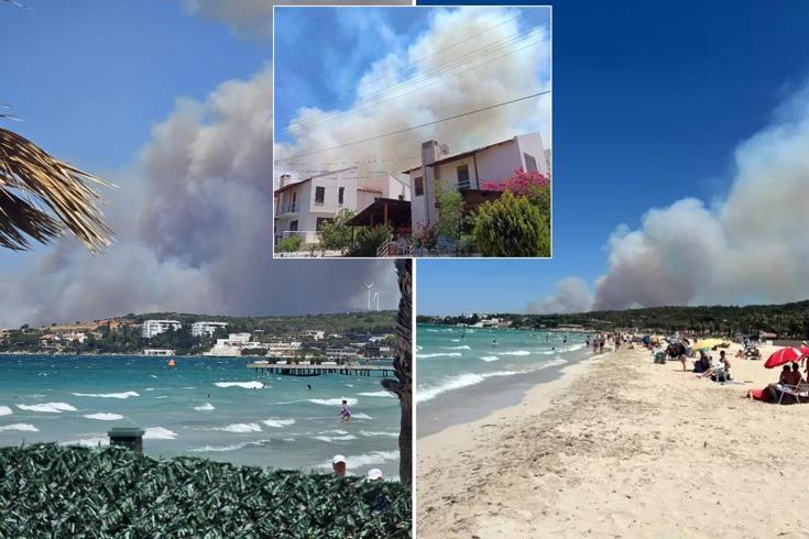 İzmir’deki yangın Çeşme’ye de sıçradı Tahliye anonsları yapılıyor