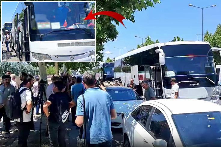 Silah bırakma töreni için Diyarbakır’dan 4 otobüs hareket etti