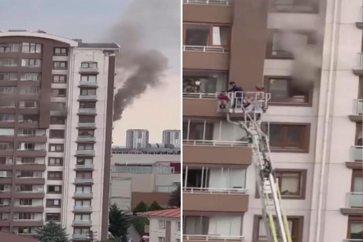 Ankara’da bir binada yangın Mahsur kalanlar var