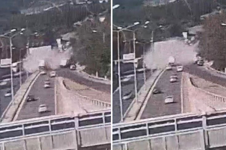 İzmir’de bir polis memurunun şehit olduğu, 2 kişinin hayatını kaybettiği kaza güvenlik kamerasında