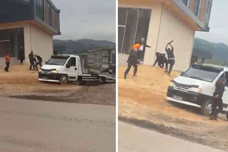 Bursa’da çekici sürücüsü aracıyla ve sopayla saldırdı