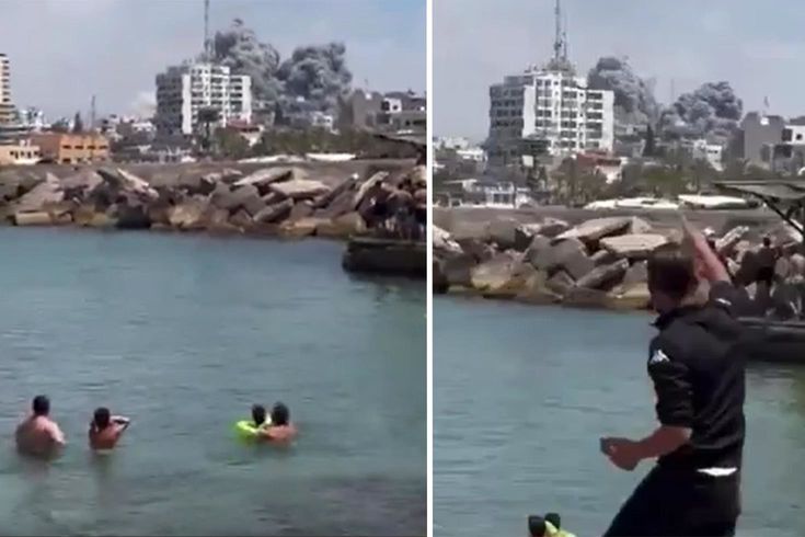 Netanyahu’nun bombalarını denizde keyif yaparken izlediler