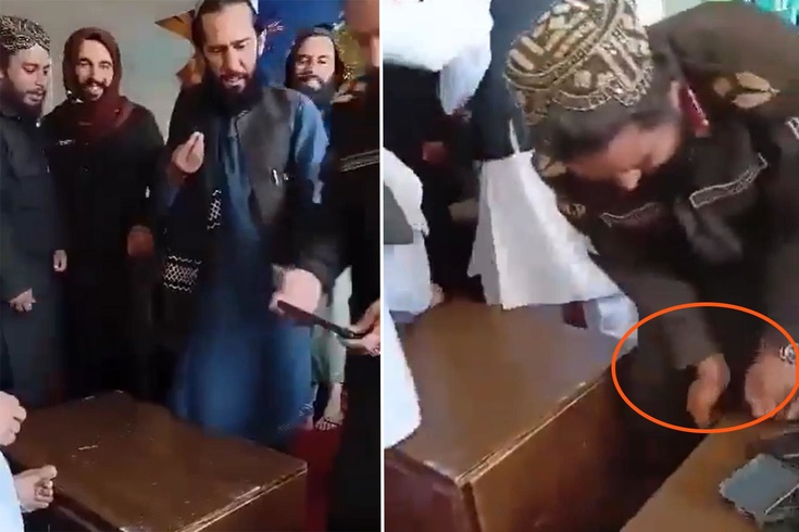 Taliban akıllı telefonlara da savaş açtı, kameralar önünde parçaladılar