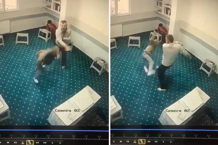 Yurtta kan donduran görüntüler Küçücük çocuğu tekme tokat dövdü