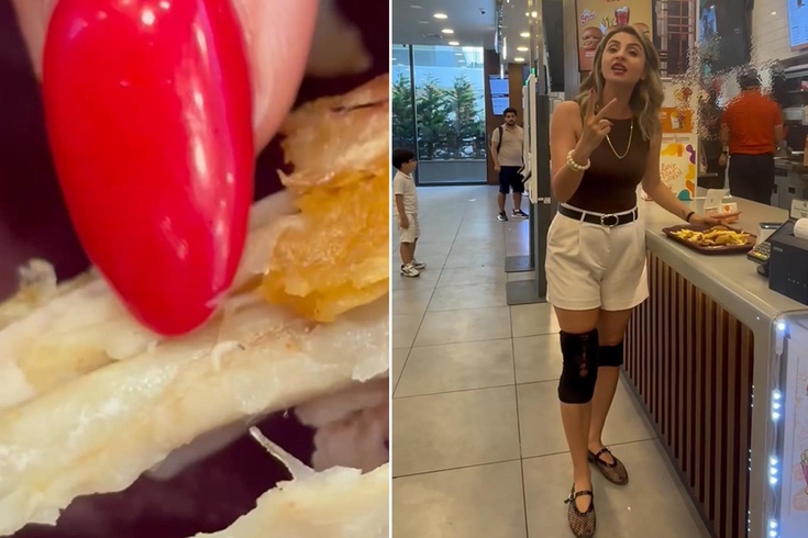 Ünlü fast food zincirinde mide bulandıran olay Çocuğuna aldığı tavuk kurtlu çıktı