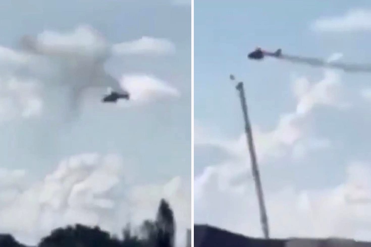 14 kişinin hayatını kaybettiği helikopter kazası kamerada