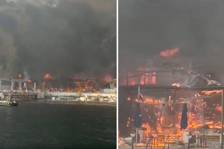 Büyükada’da plajda yangın Alevler ormana sıçradı