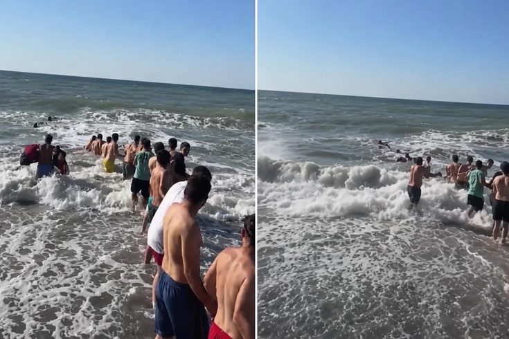 Zonguldak’ta yasağa rağmen denize girenleri “insan zinciri“ kurtardı