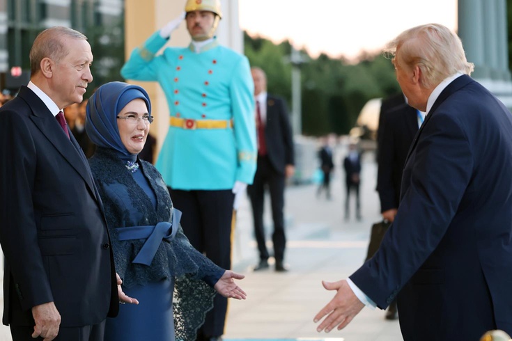 Beştepe’de resepsiyon Erdoğan çifti, Trump’ı karşıladı