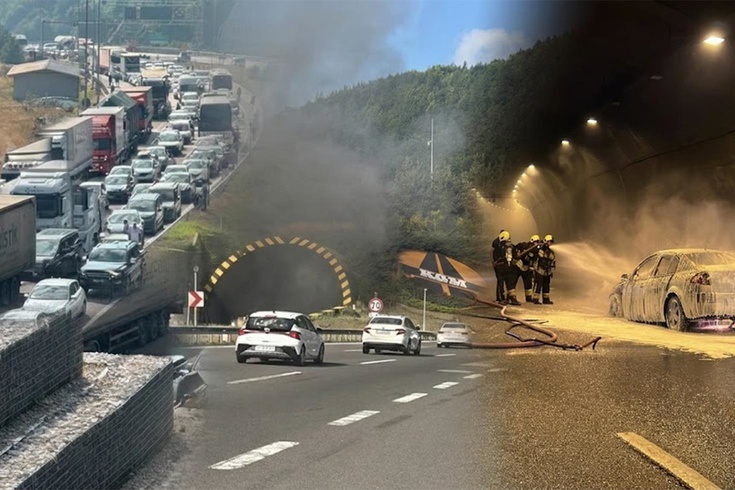 Bolu Dağı Tüneli’nde korkutan yangın: Ankara istikameti ulaşıma kapandı