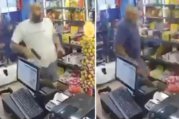Marketteki korkunç saldırı kamerada