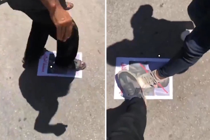 Suriye’de protestolar alevleniyor Şara’nın fotoğrafını ezdiler