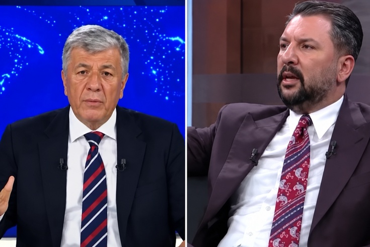 Canlı yayında bir anda tansiyon yükseldi Birbirlerine girdiler