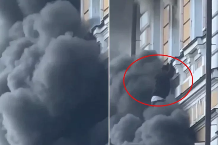 Kiev Bilimler Akademisi’ne dron saldırısında akademisyenler yangından kaçmak için pencerelerden atladı