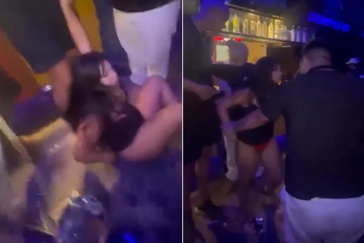 Partide bir anda kıyamet koptu İki kadını ayıramadılar