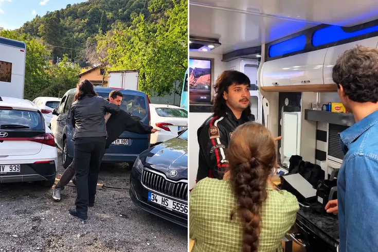 Nurgül Yeşilçay’ın oğlu Osman Nejat, “Ömür Usta“nın setini bastı