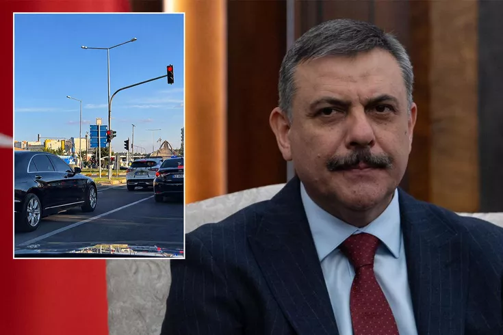 İçişleri Bakanı Mustafa Çiftçi kırmızı ışıkta bekledi O anı vatandaş kaydetti