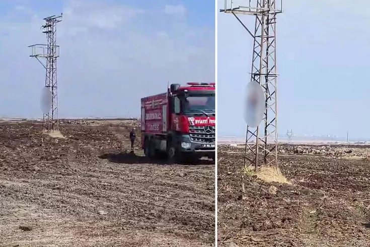 Eşiyle tartıştı, yüksek gerilim hattı direğine bağladığı iple intihar etti