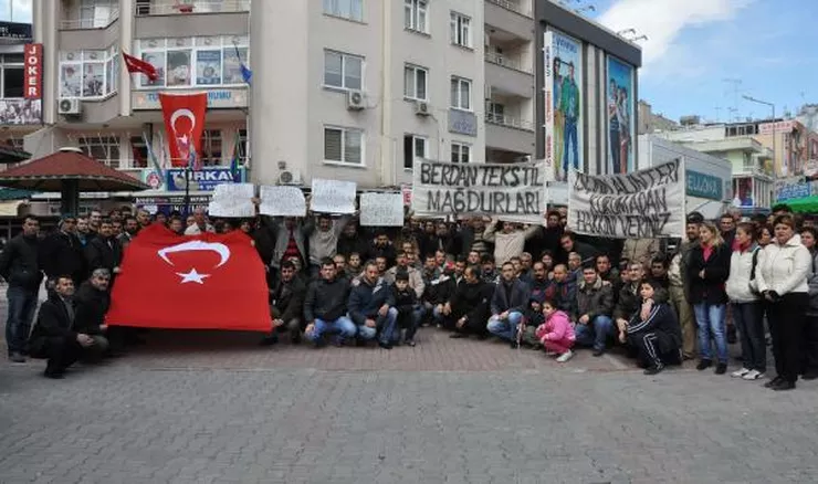 Berdan Tekstil İşçilerinden Alacak Eylemi