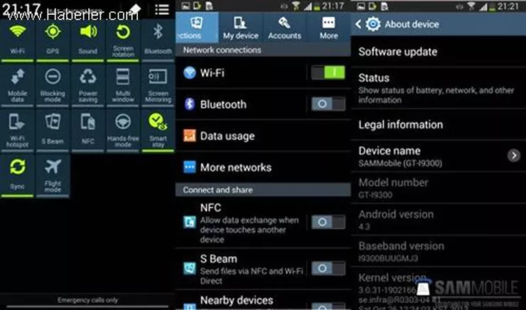 Galaxy S3\'e Android 4.3!
