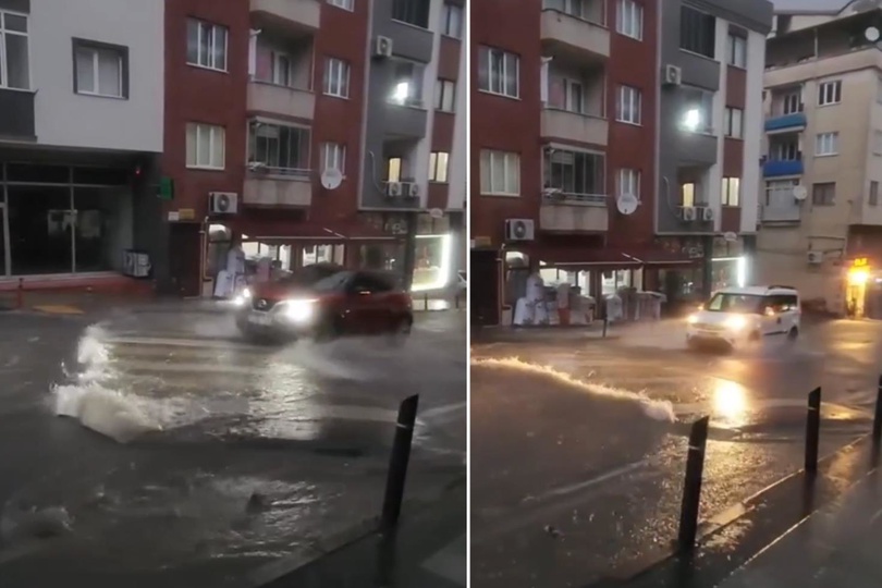 Trabzon’da şaşkına çeviren olay Şiddetli yağmur kasisi yerinden söktü
