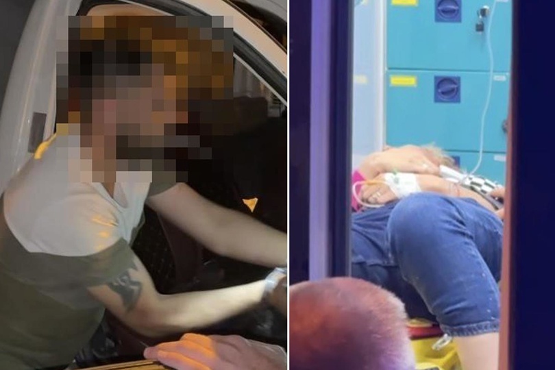 Yol ortasında dehşet Kadın ağır yaralandı, kocasının hareketi olay oldu