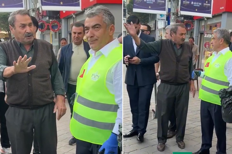 Temizlik projesine katılan vekile vatandaştan tepki: 15 gündür sıra alamıyorum