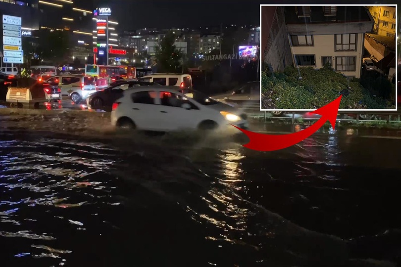 İstanbul’u sağanak vurdu Yollar göle döndü, evleri su bastı