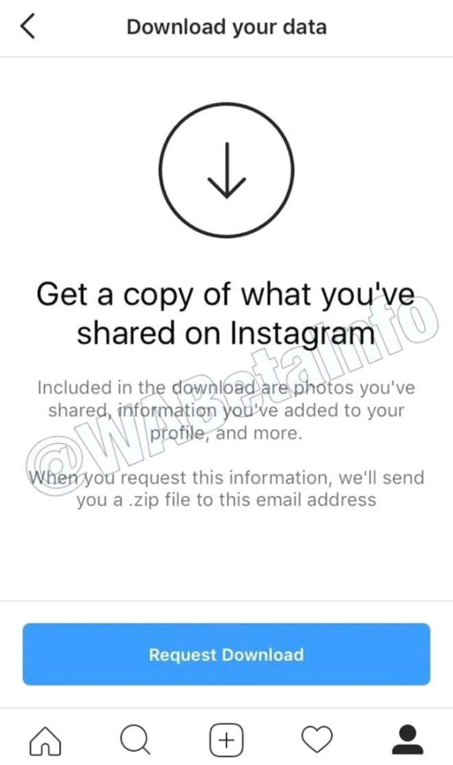 İşte Instagramın yeni yedekleme ekranı...