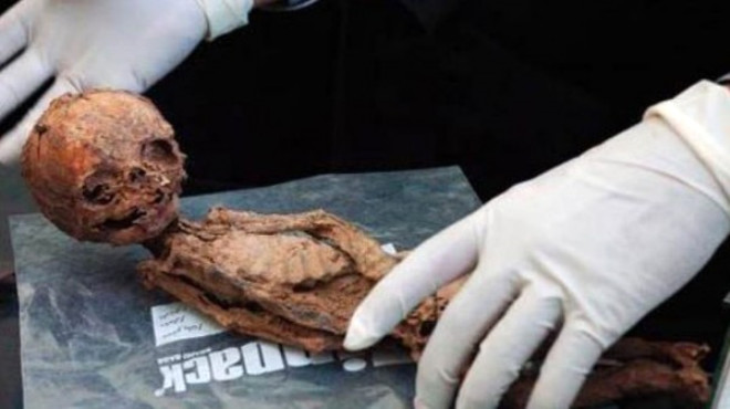 Ayrıca 2005te bölgede boyu 25 cm uzunluğunda olan mumyalanmış bir ceset bulundu